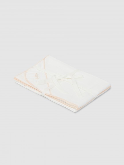 Pack of two burping cloths with embroidered detail Pack of two burping cloths with embroidered detail