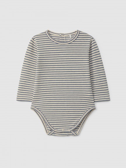 Striped piqué bodysuit Striped piqué bodysuit