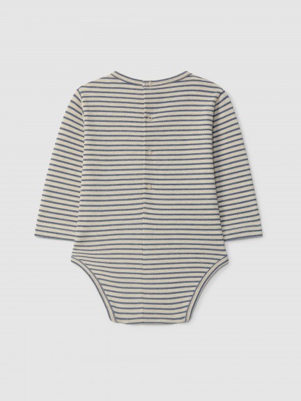 Striped piqué bodysuit Striped piqué bodysuit